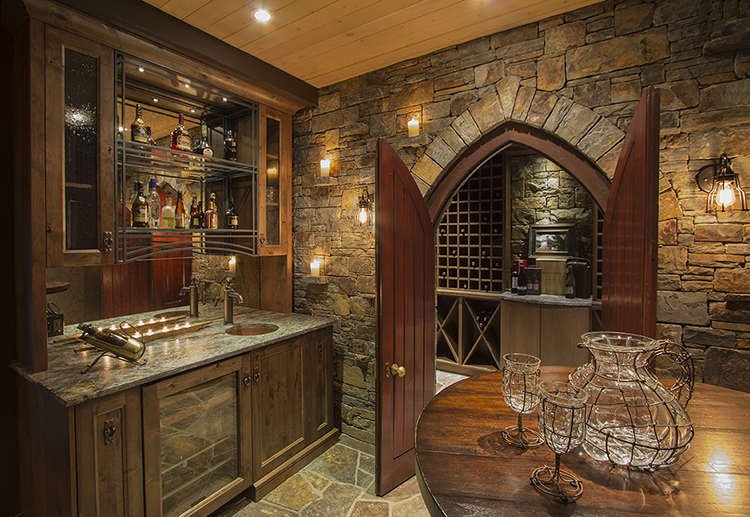 Timber frame wineroom