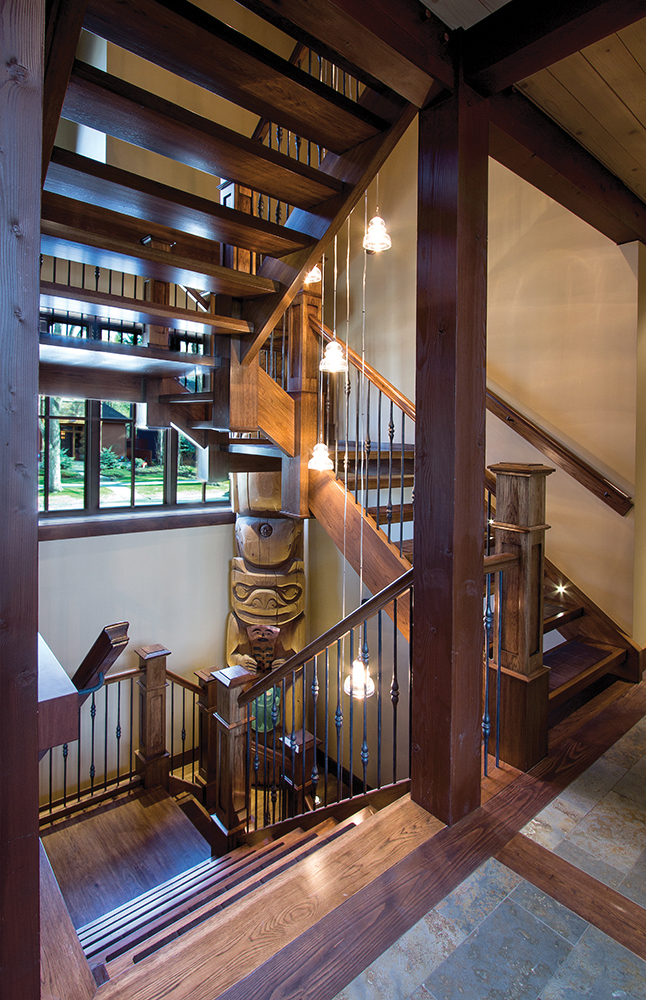 Timber frame staircase