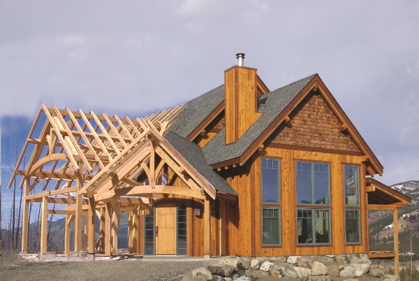 Framing construction building a house