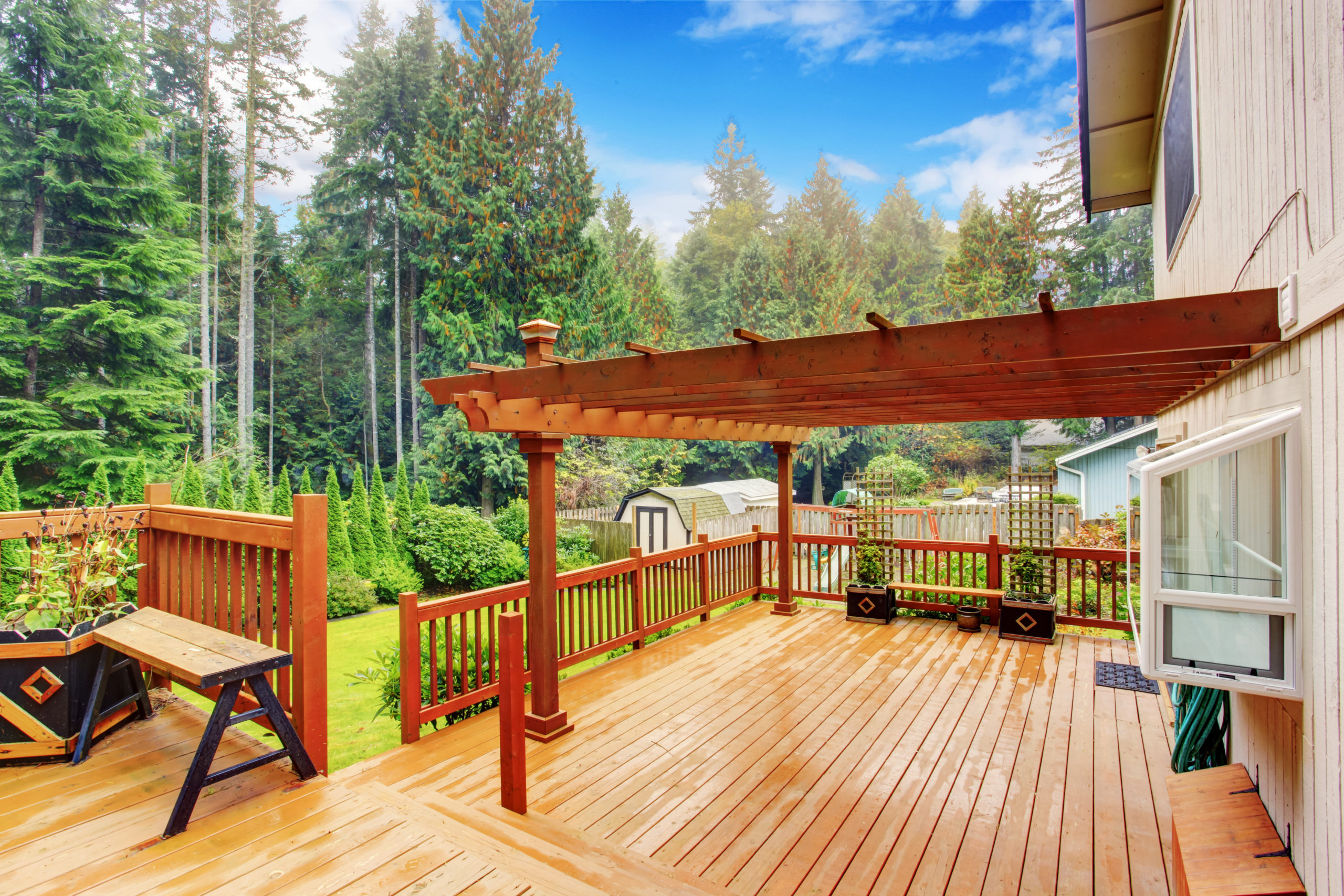 outdoor wooden decks