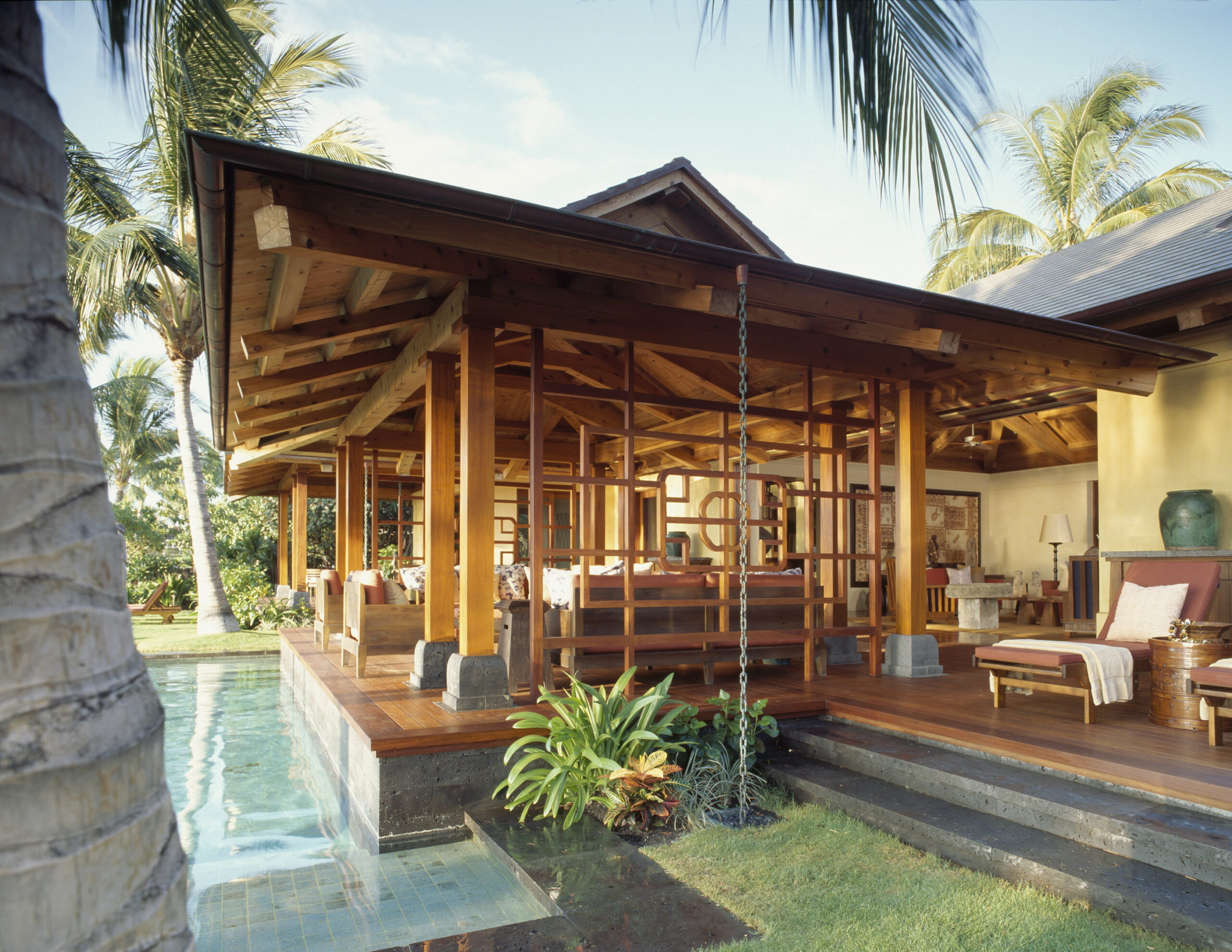 A timber frame home with an abundance of natural light.