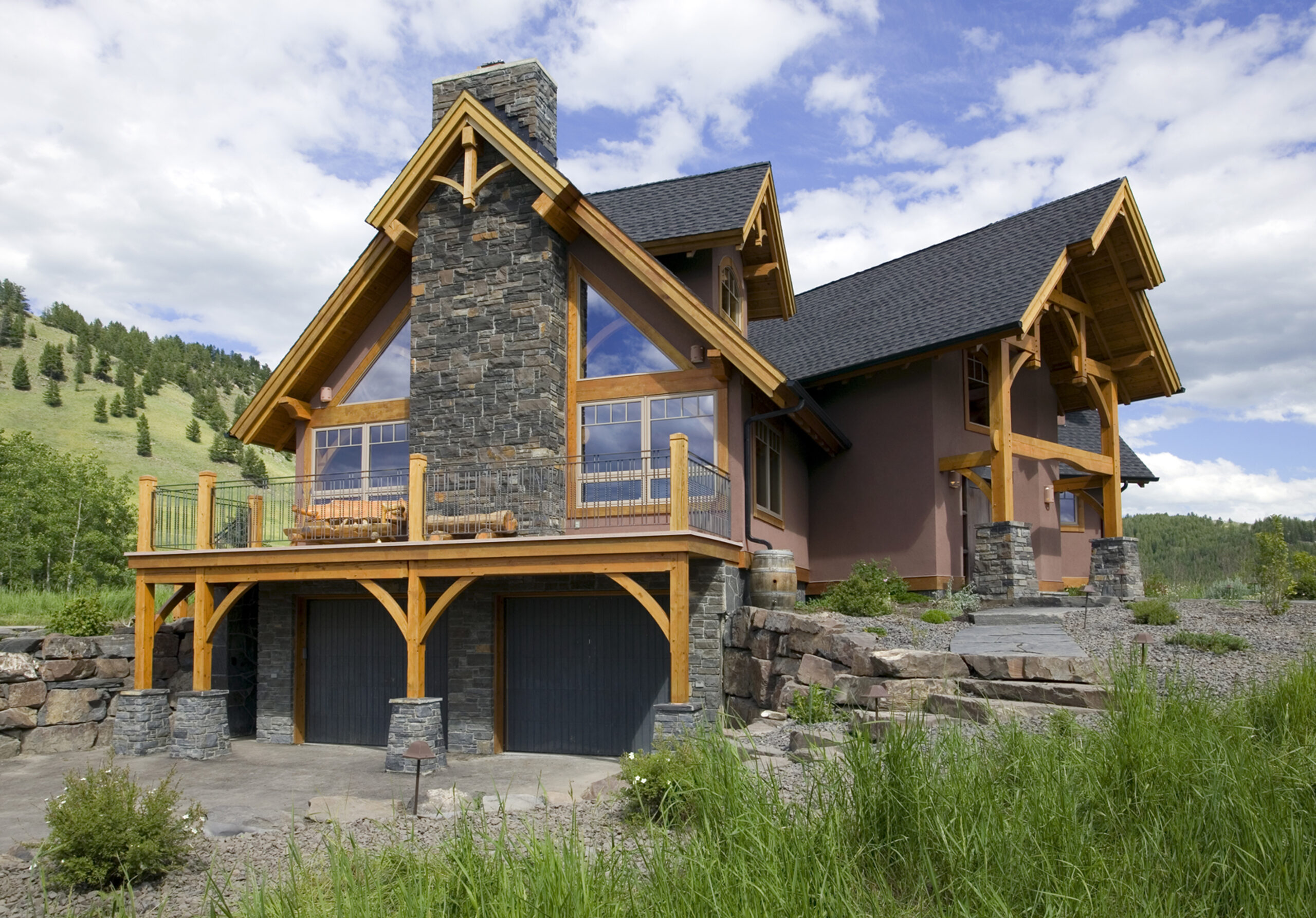 Stunning timber frame home design and constructed with Hamill Creek.