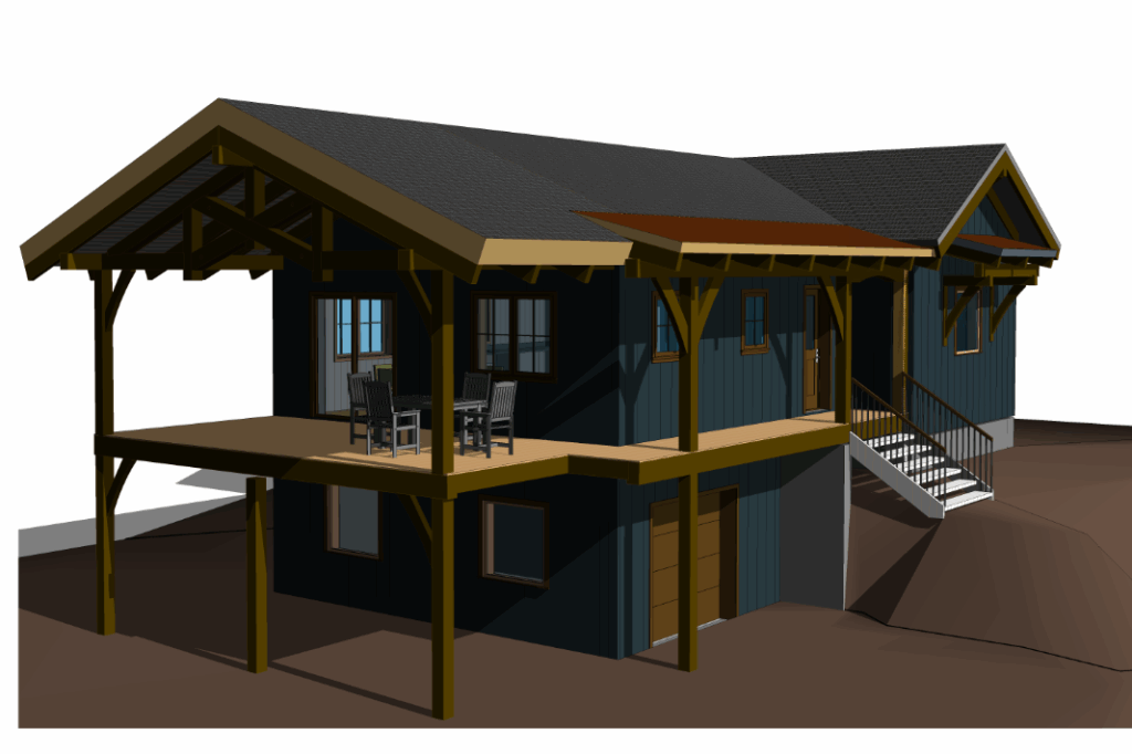 ○ Hamill Creek’s Larch Cottage floor plan blends rustic charm with efficient, accessible modern living in a small timber frame cottage.